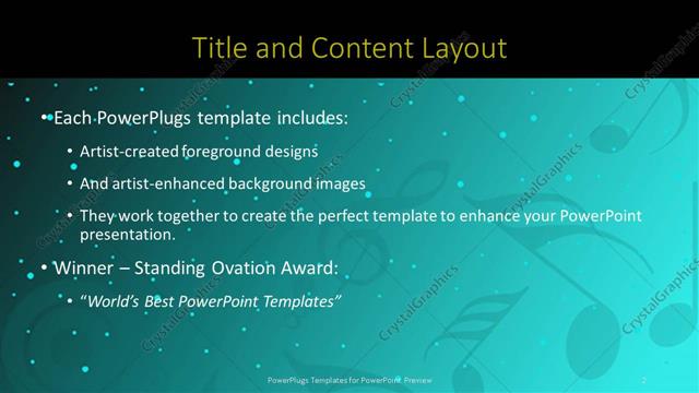 Title and Content presentation slide layout