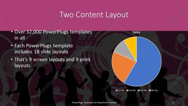 Two Content presentation slide layout