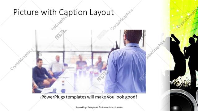 Picture with Caption presentation slide layout