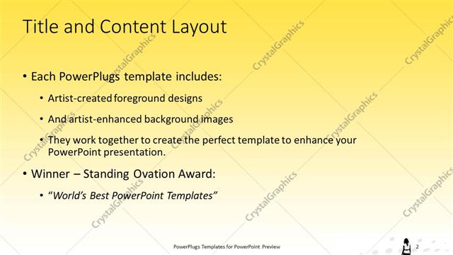 Title and Content presentation slide layout