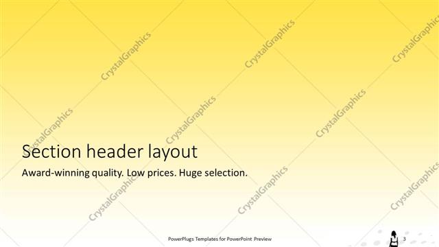 Section Header presentation slide layout