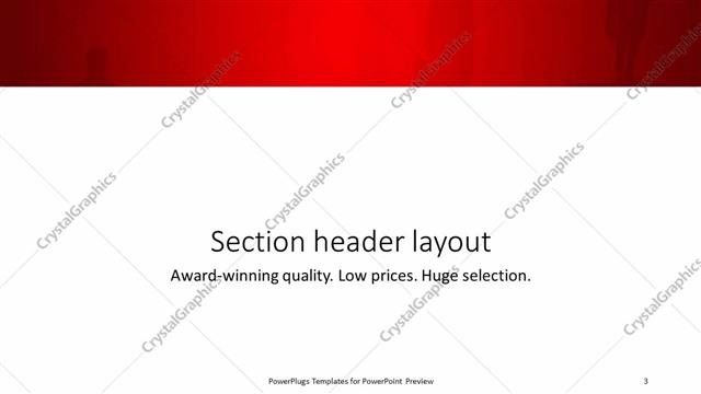Section Header presentation slide layout