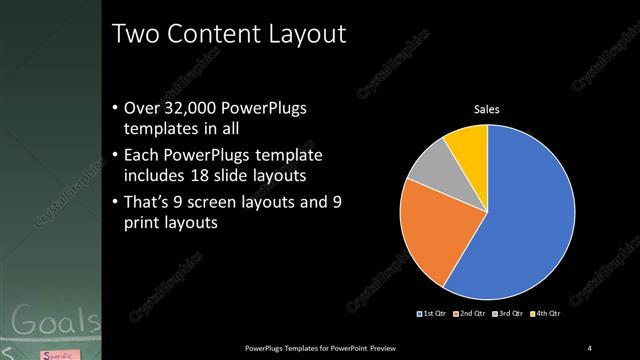 Two Content presentation slide layout