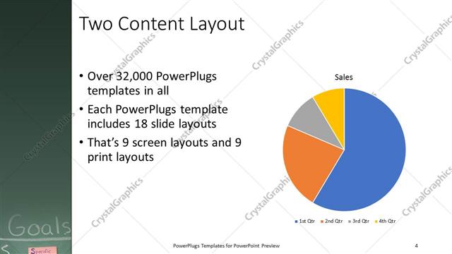 Two Content presentation slide layout