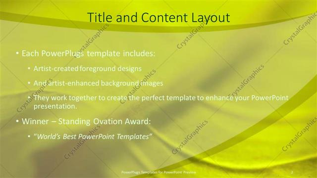 Title and Content presentation slide layout