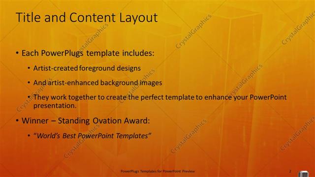Title and Content presentation slide layout