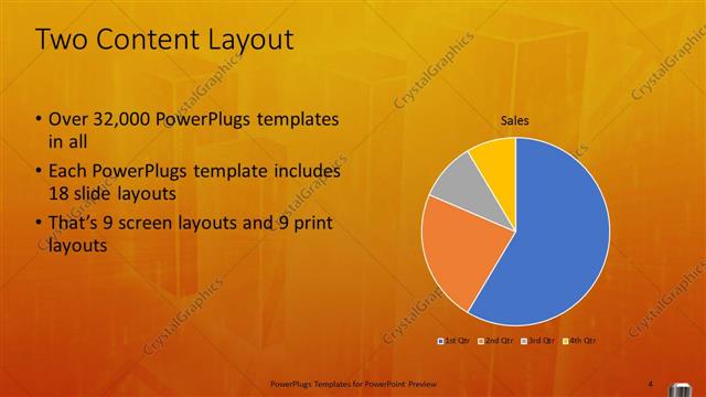 Two Content presentation slide layout