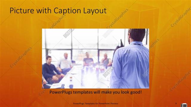 Picture with Caption presentation slide layout