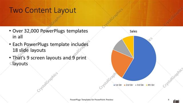 Two Content presentation slide layout
