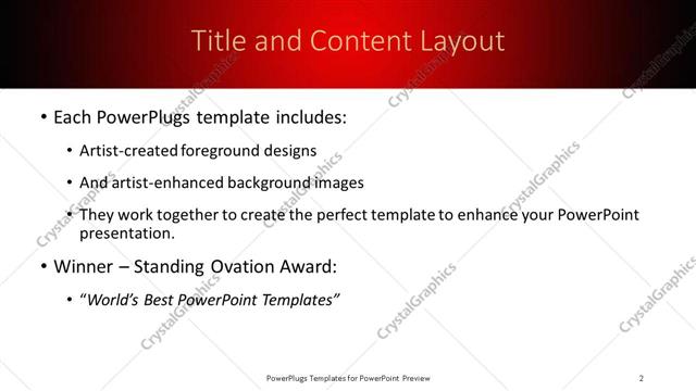 Title and Content presentation slide layout