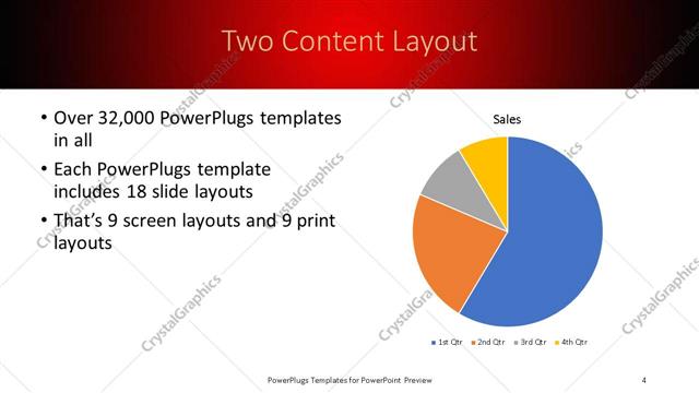 Two Content presentation slide layout