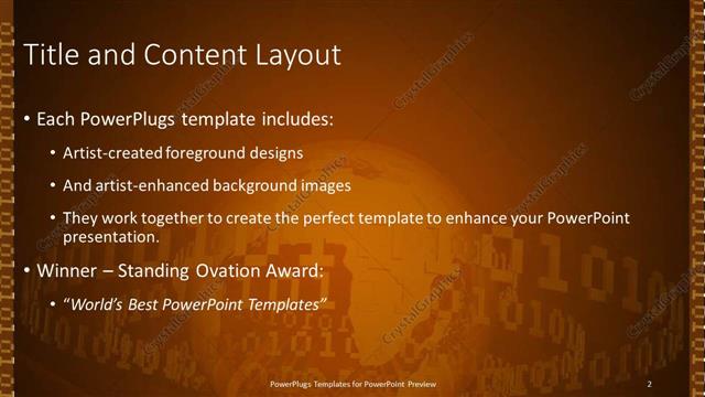 Title and Content presentation slide layout