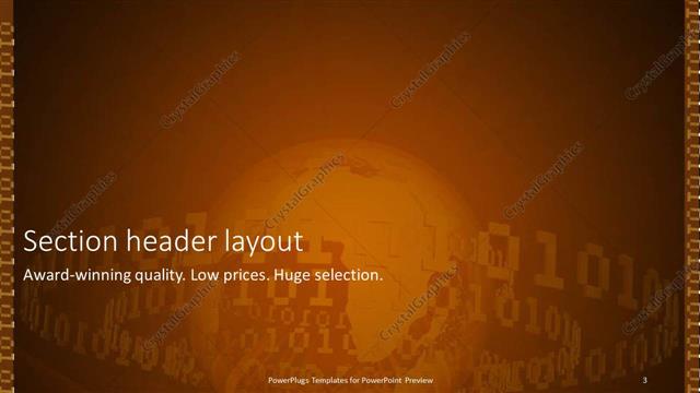Section Header presentation slide layout