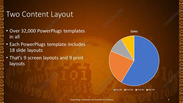 Two Content presentation slide layout