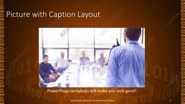 Picture with Caption presentation slide layout