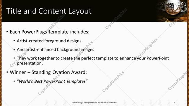 Title and Content presentation slide layout