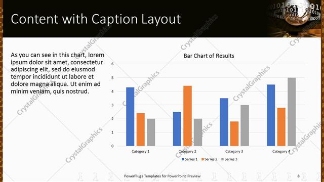 Content with Caption presentation slide layout