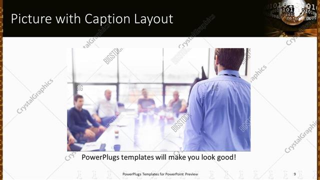 Picture with Caption presentation slide layout