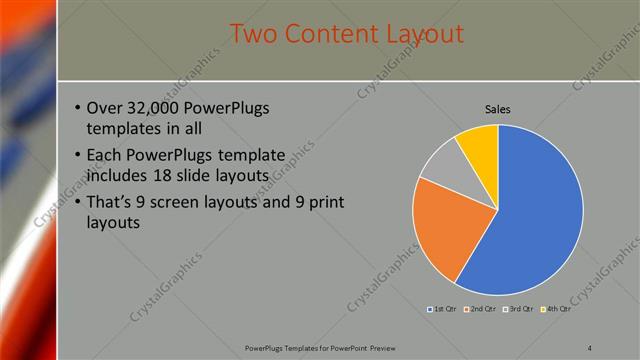 Two Content presentation slide layout