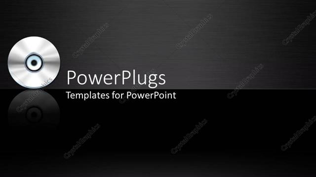  Presentation with black business - Silver CD disc on black gradient background