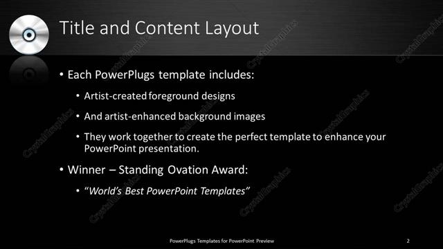 Title and Content presentation slide layout