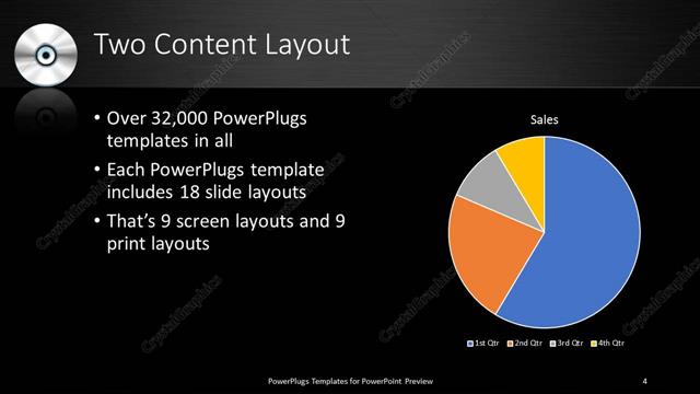 Two Content presentation slide layout