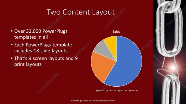 Two Content presentation slide layout
