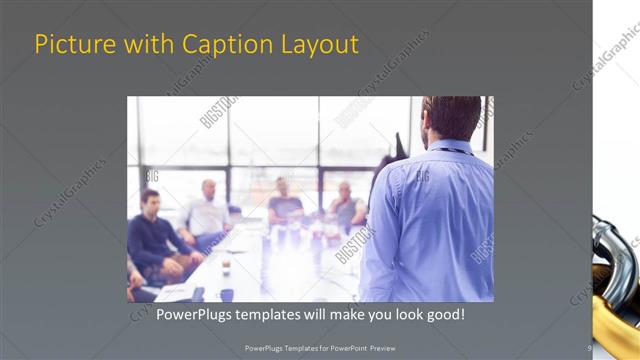 Picture with Caption presentation slide layout