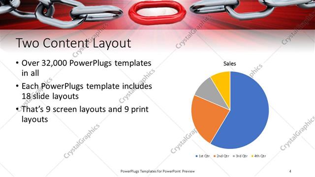 Two Content presentation slide layout