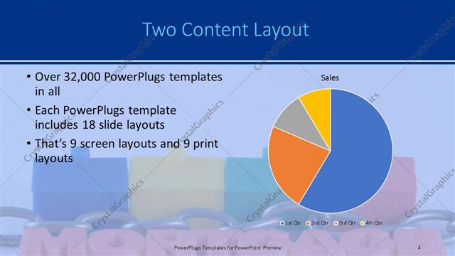 Two Content presentation slide layout