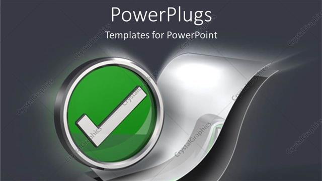  Presentation with evaluation - Silver check mark to do list paper metaphor planning strategy grey background