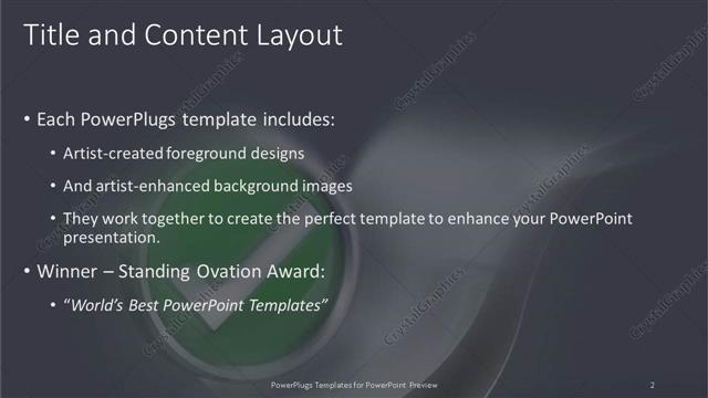 Title and Content presentation slide layout