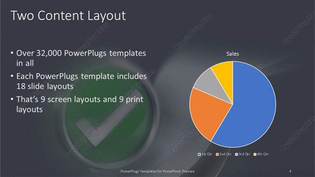 Two Content presentation slide layout