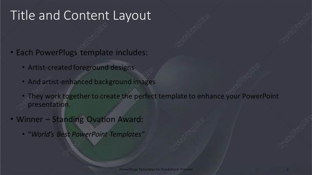 Title and Content presentation slide layout