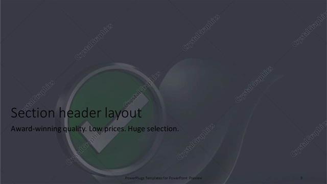 Section Header presentation slide layout
