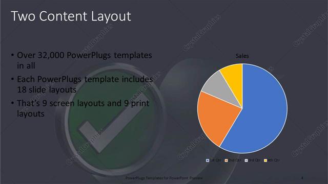 Two Content presentation slide layout