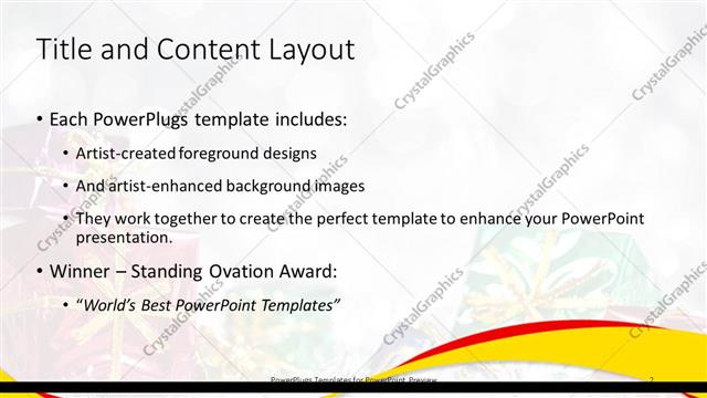 Title and Content presentation slide layout
