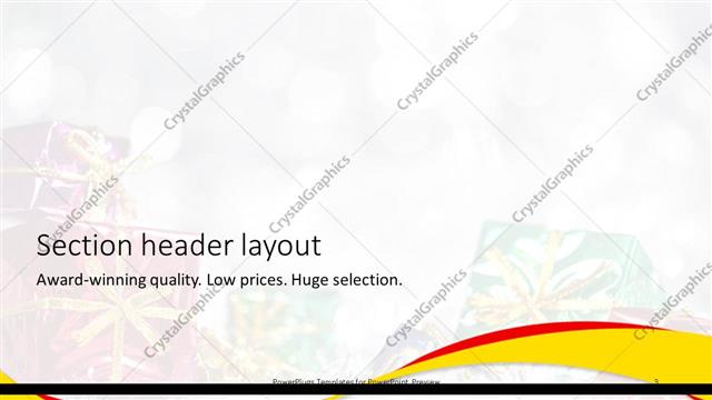 Section Header presentation slide layout