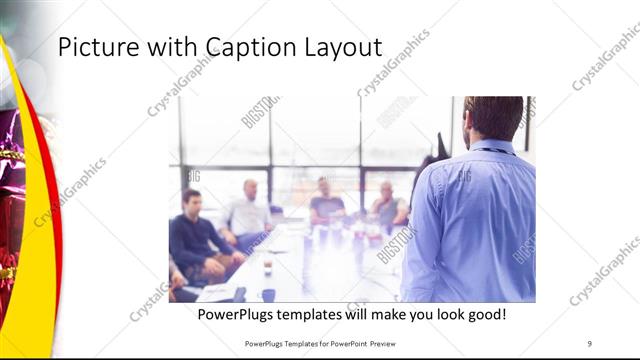 Picture with Caption presentation slide layout
