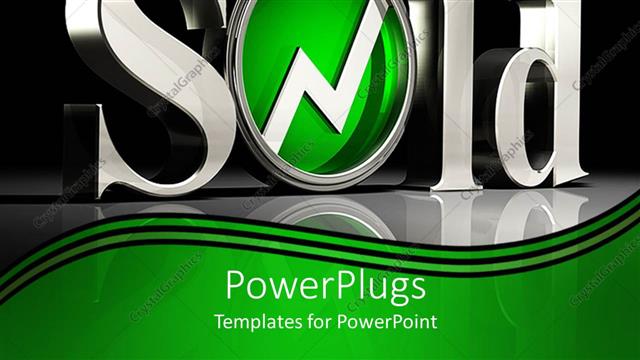  Presentation with silver - Silver colored 3D text that spells out the word 