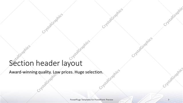 Section Header presentation slide layout
