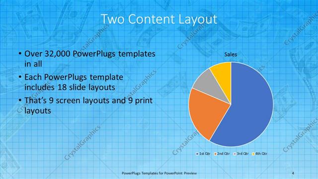 Two Content presentation slide layout