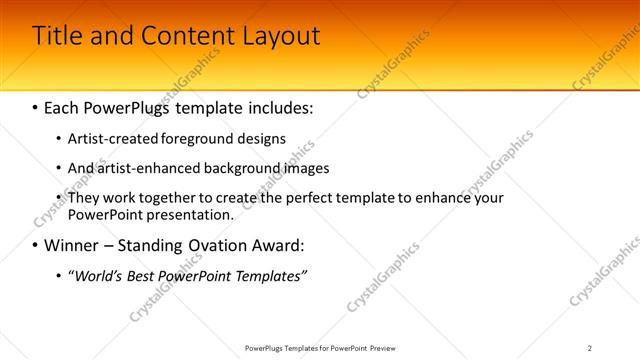 Title and Content presentation slide layout