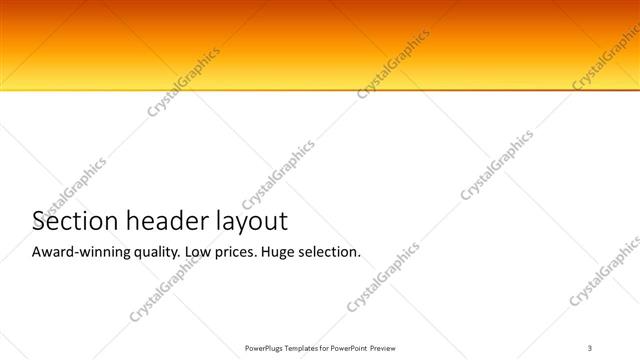 Section Header presentation slide layout