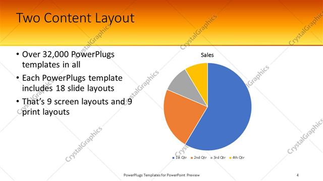 Two Content presentation slide layout