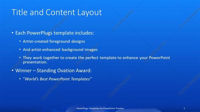 Title and Content presentation slide layout