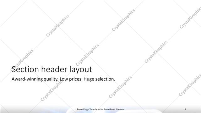Section Header presentation slide layout