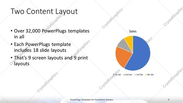 Two Content presentation slide layout