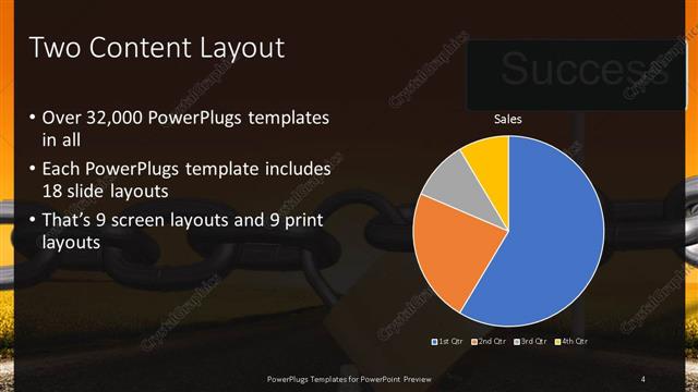 Two Content presentation slide layout