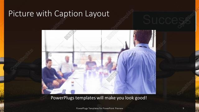 Picture with Caption presentation slide layout